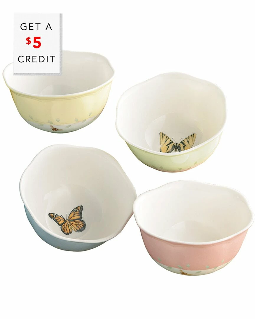 Lenox Butterfly Meadow Set Of 4 Dessert Bowls With $5 Credit Home Dinnerware 3 Lenox Butterfly Meadow Set Of 4 Dessert Bowls With $5 Credit Home Dinnerware