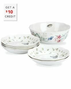 Lenox Butterfly Meadow 7pc Bowl Set With $10 Credit Home Dinnerware