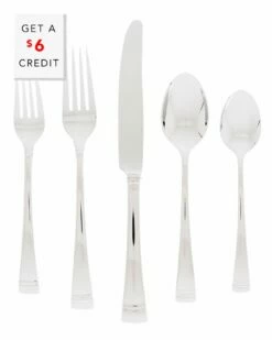 Lenox Federal Platinum 5pc Flatware Set With $6 Credit Home Flatware & Cutlery