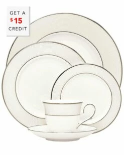 Lenox Striped 5pc Place Setting With $15 Credit Home Dinnerware