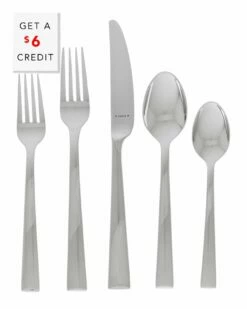 Lenox Continental Dining 5pc Flatware Set With $6 Credit Home Flatware & Cutlery