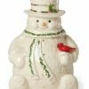 Lenox Happy Holly Days Snowman Cookie Jar Home Seasonal
