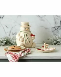 Lenox Happy Holly Days Snowman Cookie Jar Home Seasonal -Lenox Sales 3050045260 RLLZ 3
