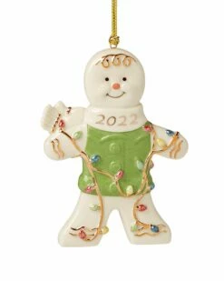 Lenox 2022 Bright Light Gingerbread Ornament Home Seasonal