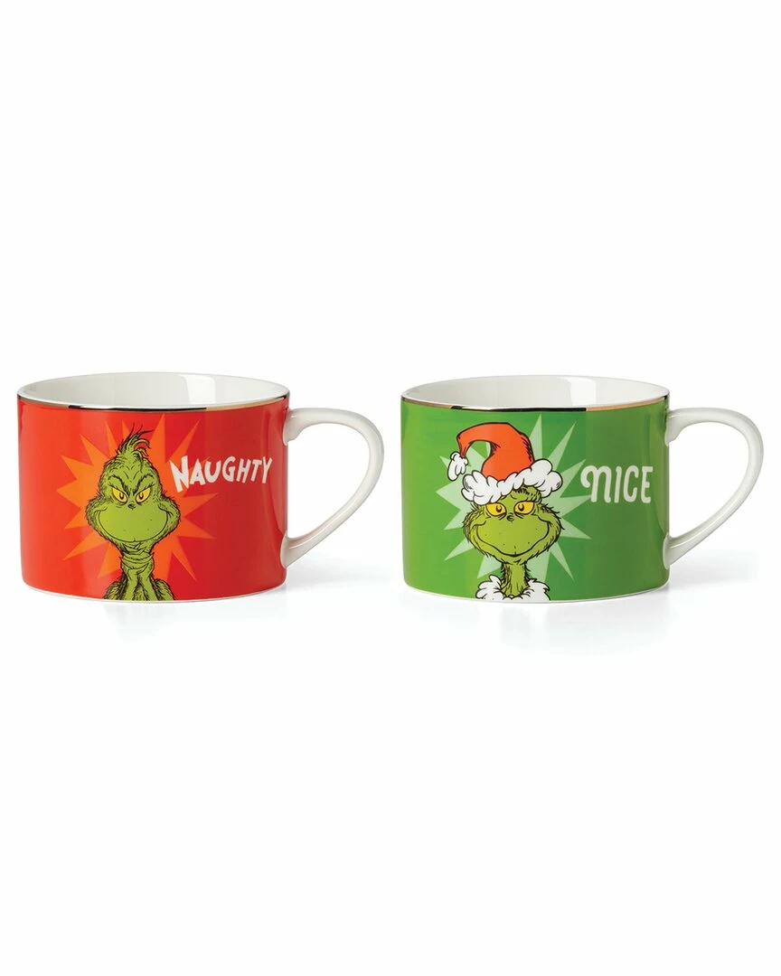 Lenox Merry Grinchmas Naughty & Nice Mug Set Home Drinkware 3 Lenox Merry Grinchmas Naughty & Nice Mug Set Home Drinkware