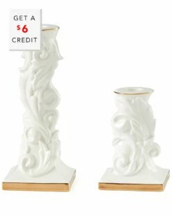 Lenox Studio 2Pc Candlestick Set With $6 Credit Home Candles & Home Fragrance