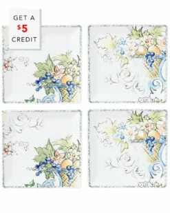 Lenox Studio 4Pc Square Party Plate Set With $5 Credit Home Dinnerware