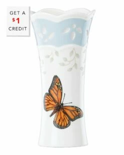 Lenox Buttefly Meadow Monarch Bud Vase With $1 Credit Home Plants & Vases