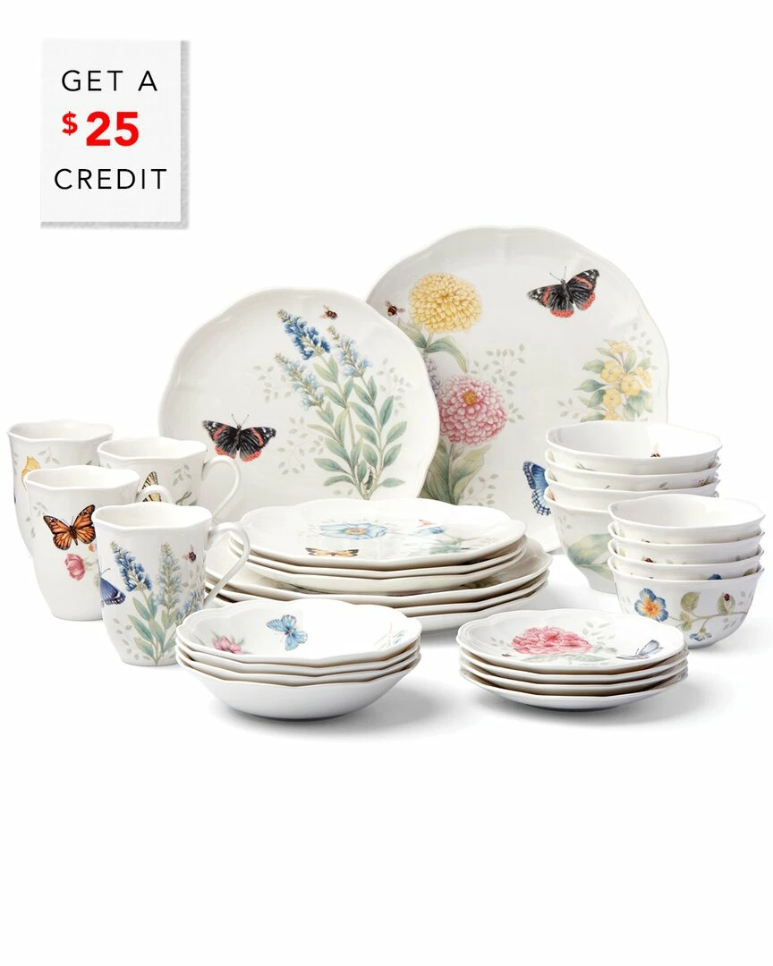 Lenox Butterfly Meadow 28Pc Dinnerware Set With $25 Credit Home 3 Lenox Butterfly Meadow 28Pc Dinnerware Set With $25 Credit Home