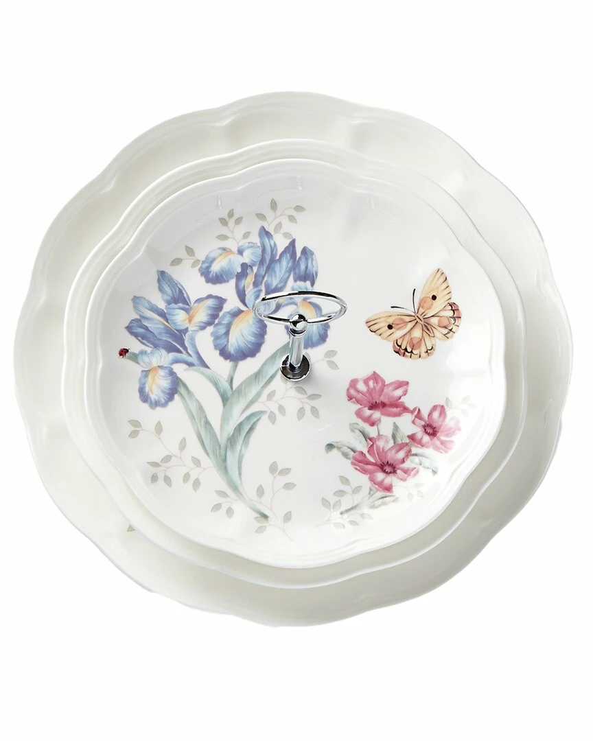 Lenox Butterfly Meadow 3-Tiered Server With $7 Credit Home Serveware 4 Lenox Butterfly Meadow 3-Tiered Server With $7 Credit Home Serveware - Image 2