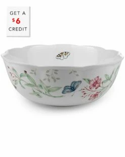Lenox Butterfly Meadow 72Oz Large Serving Bowl With $6 Credit Home Serveware