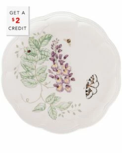 Lenox Butterfly Meadow Blue Butterfly Accent Plate With $2 Credit Home Dinnerware