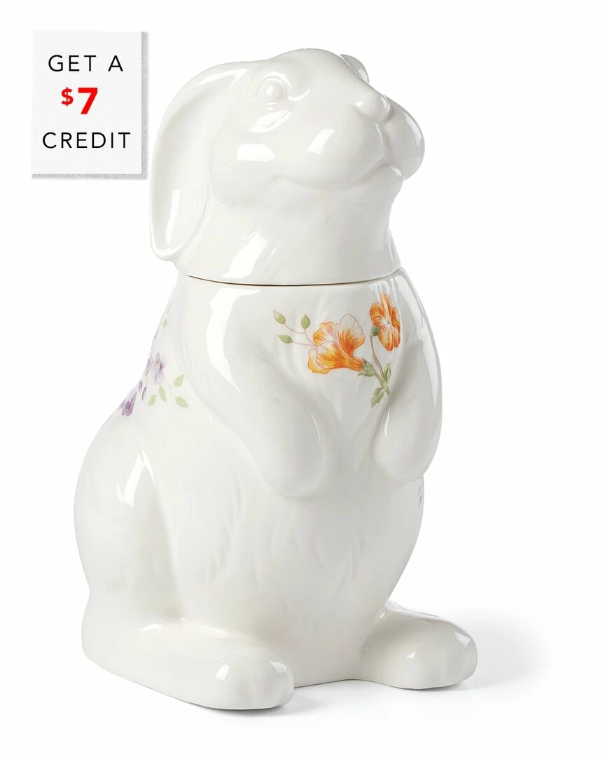 Lenox Butterfly Meadow Bunny Cookie Jar With $7 Credit Home Kitchen & Pantry Storage 3 Lenox Butterfly Meadow Bunny Cookie Jar With $7 Credit Home Kitchen & Pantry Storage