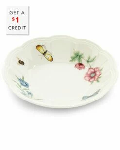 Lenox Butterfly Meadow Fruit Bowl With $1 Credit Home Dinnerware