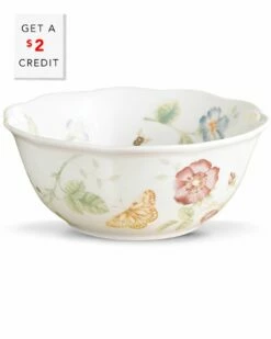 Lenox Butterfly Meadow Large All-Purpose Bowl With $2 Credit Home Dinnerware