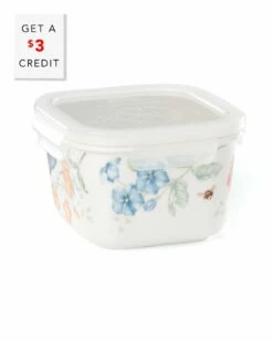 Lenox Butterfly Meadow Large Square Food Storage Container With $3 Credit Home Kitchen & Pantry Storage