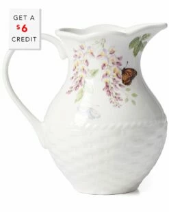 Lenox Butterfly Meadow Pitcher With $6 Credit Home Serveware