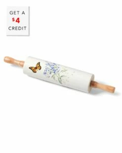 Lenox Butterfly Meadow Rolling Pin With $4 Credit Home Kitchen Tools & Gadgets