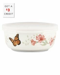Lenox Butterfly Meadow Serve & Store Container With $3 Credit Home Kitchen & Pantry Storage