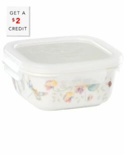 Lenox Butterfly Meadow Small Square Food Storage Container With $2 Credit Home Kitchen & Pantry Storage