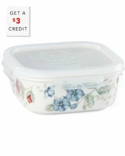 Lenox Butterfly Meadow Square Food Storage Container With $3 Credit Home Kitchen & Pantry Storage