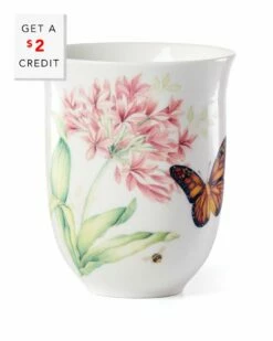 Lenox Butterfly Meadow Thermal Tea Mug With $2 Credit Home Drinkware