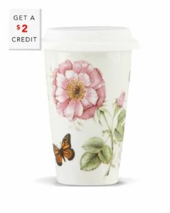 Lenox Butterfly Meadow Thermal Travel Mug With $2 Credit Home Drinkware