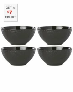 Lenox Chelse Muse Fleur 4Pc All-Purpose Bowl Set With $7 Credit Home Dinnerware
