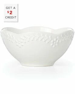 Lenox Chelse Muse Floral White All-Purpose Bowl With $2 Credit Home Dinnerware