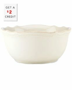 Lenox French Perle Bead White All-Purpose Bowl With $2 Credit Home Dinnerware