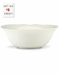 Lenox French Perle Bead White Large Serving Bowl With $8 Credit Home Serveware