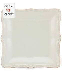 Lenox French Perle Bead White Square Dinner Plate With $3 Credit Home Dinnerware