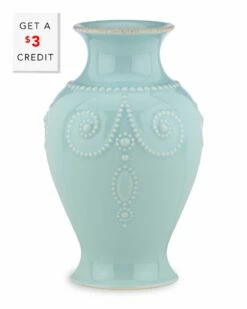 Lenox French Perle Ice Blue Bouquet Vase With $3 Credit Home Plants & Vases