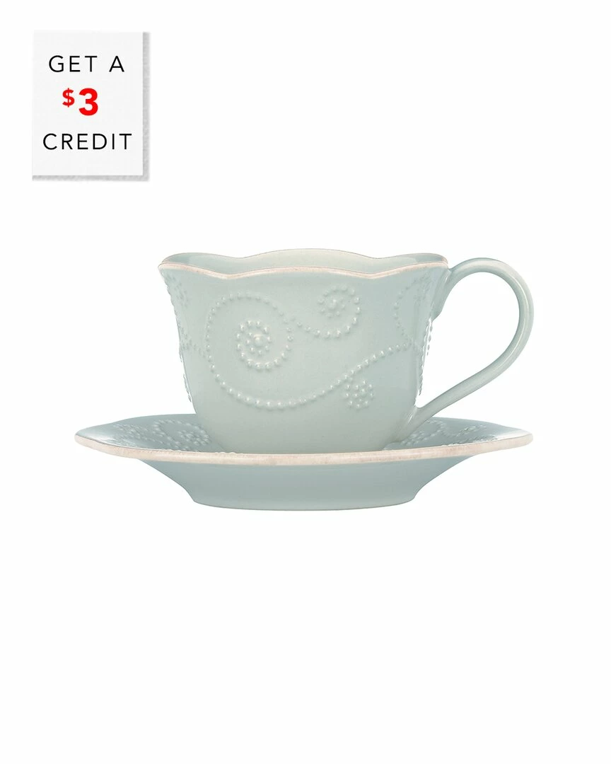 Lenox French Perle Ice Blue Cup And Saucer With $3 Credit Home Drinkware 3 Lenox French Perle Ice Blue Cup And Saucer With $3 Credit Home Drinkware