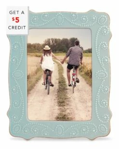 Lenox French Perle Ice Blue 5X7 Frame With $5 Credit Home Decorative Items & Frames