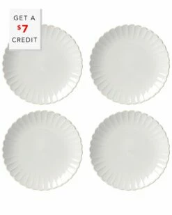 Lenox French Perle Scallop 4Pc Dinner Plate Set With $7 Credit Home Dinnerware