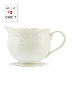 Lenox French Perle White Gravy Boat With $3 Credit Home Serveware