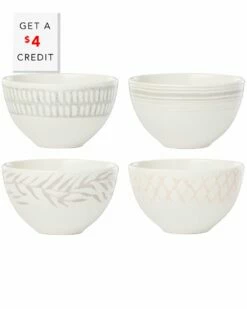 Lenox Textured Neutrals 4pc Fruit Bowl Set With $4 Credit Home Dinnerware