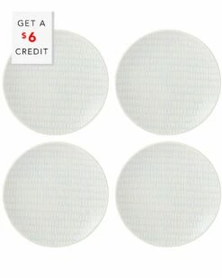 Lenox Textured Neutrals Dobby 4pc Accent Plate Set With $6 Credit Home Dinnerware