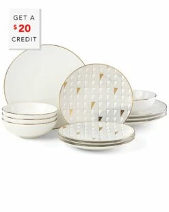 Lenox Trianna White 12pc Dinnerware Set With $20 Credit Home