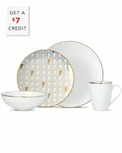 Lenox Trianna White 4pc Place Setting With $7 Credit Home Dinnerware