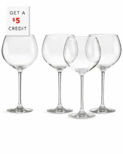 Lenox Tuscany Classics 4pc Beaujolais Wine Glass Set With $5 Credit Home Drinkware