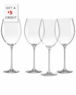 Lenox Tuscany Classics 4pc Bordeaux Glass Set With $5 Credit Home Drinkware