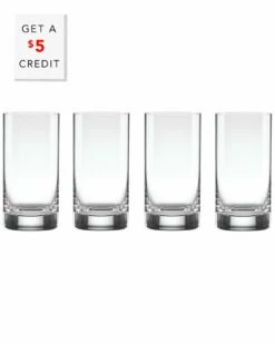 Lenox Tuscany Classics 4pc Highball Glass Set With $5 Credit Home Drinkware