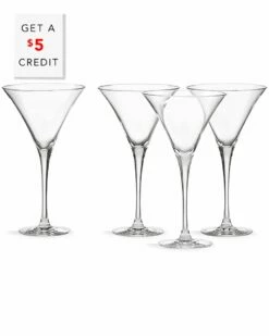 Lenox Tuscany Classics 4pc Martini Glass Set With $5 Credit Home Drinkware