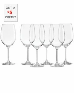 Lenox Tuscany Classics White Wine Glass Set, Buy 4 Get 6 With $5 Credit Home Drinkware