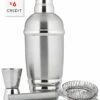 Lenox Tuscany Metal Shaker & Strainer Set With $6 Credit Home Bar Carts & Accessories