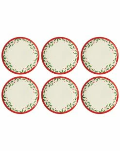 Lenox Holiday 6pc Accent Plate Set Home Dinnerware