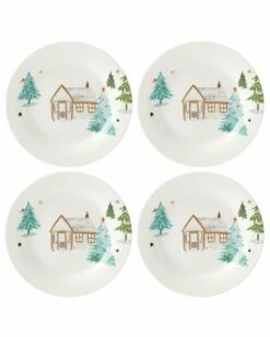 Lenox Balsam Lane 4pc Tidbit Plate Set Home Dinnerware