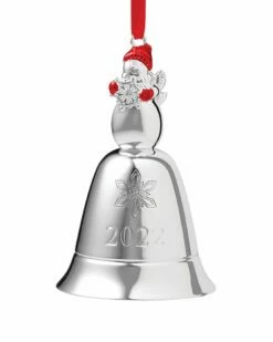 Lenox 2022 Snowman Musical Bell Ornament, 46th Edition Home Seasonal